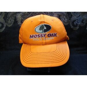 Mossy Oak Field Staff Hat Adjustable‎ Safety Orange Snapback Cotton Blend